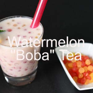 Vietnamese Watermelon ”Boba” Tea
