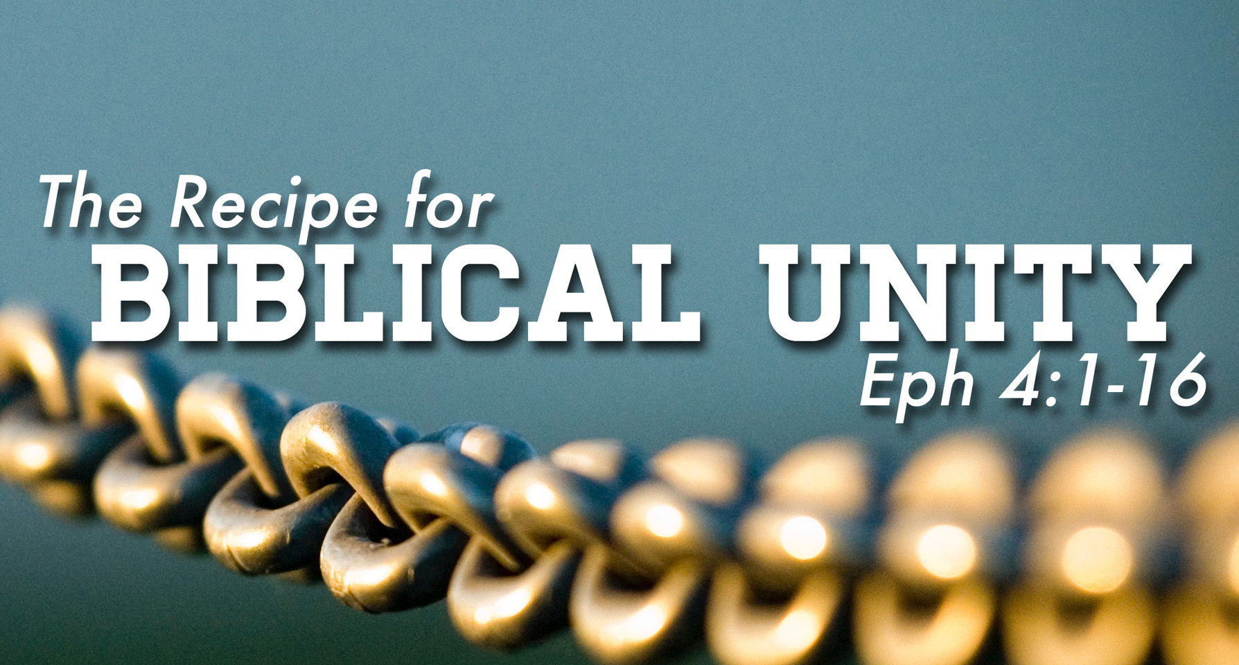 Audio Blog: The Recipe for Biblical Unity
