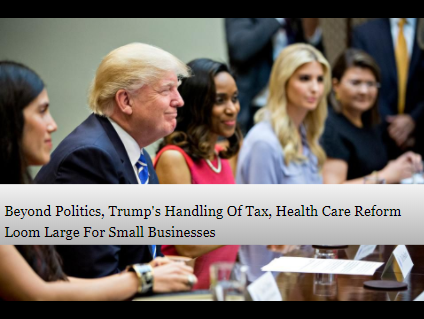 Trump's Handling of Tax, Health Care Reform Loom Large For Small Businesses - Toby Scammell