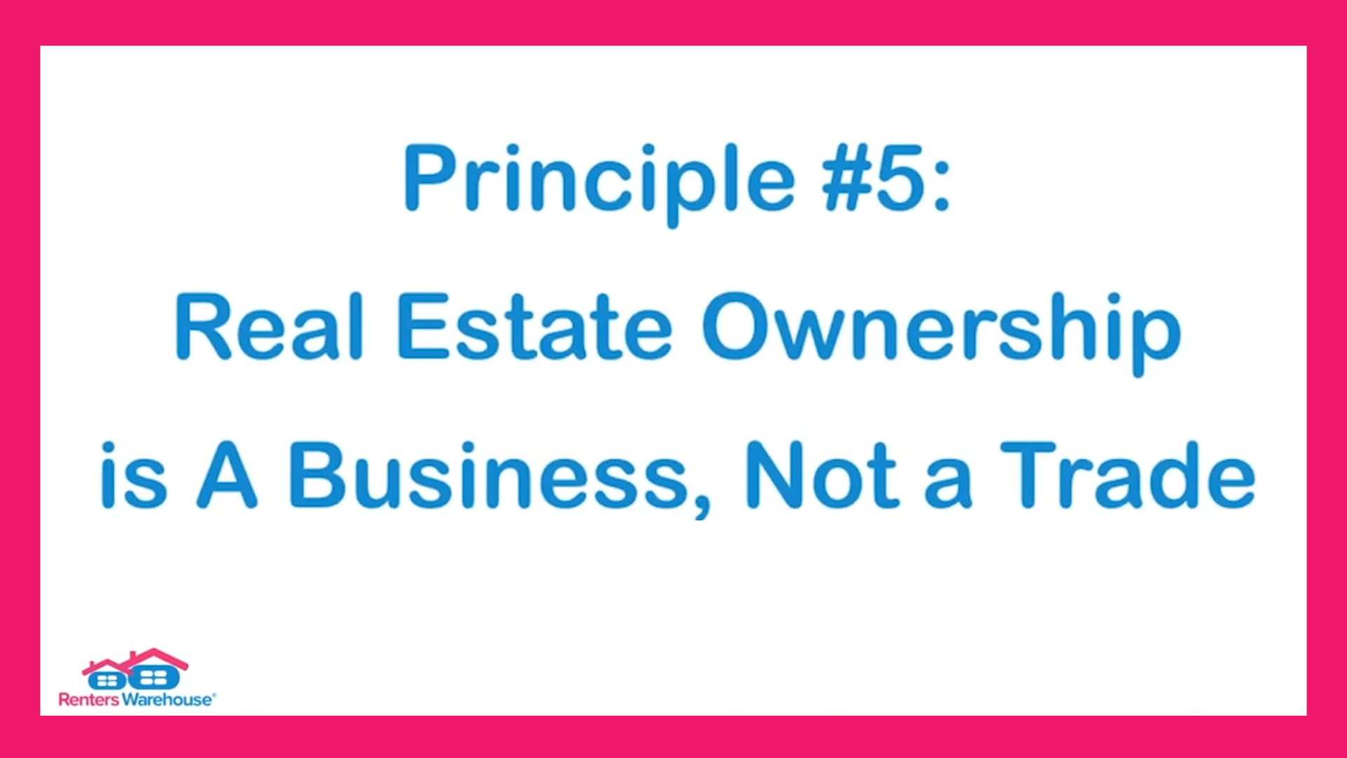 Real Estate Ownership Is A Business: Principle # 5 Of The Five ...