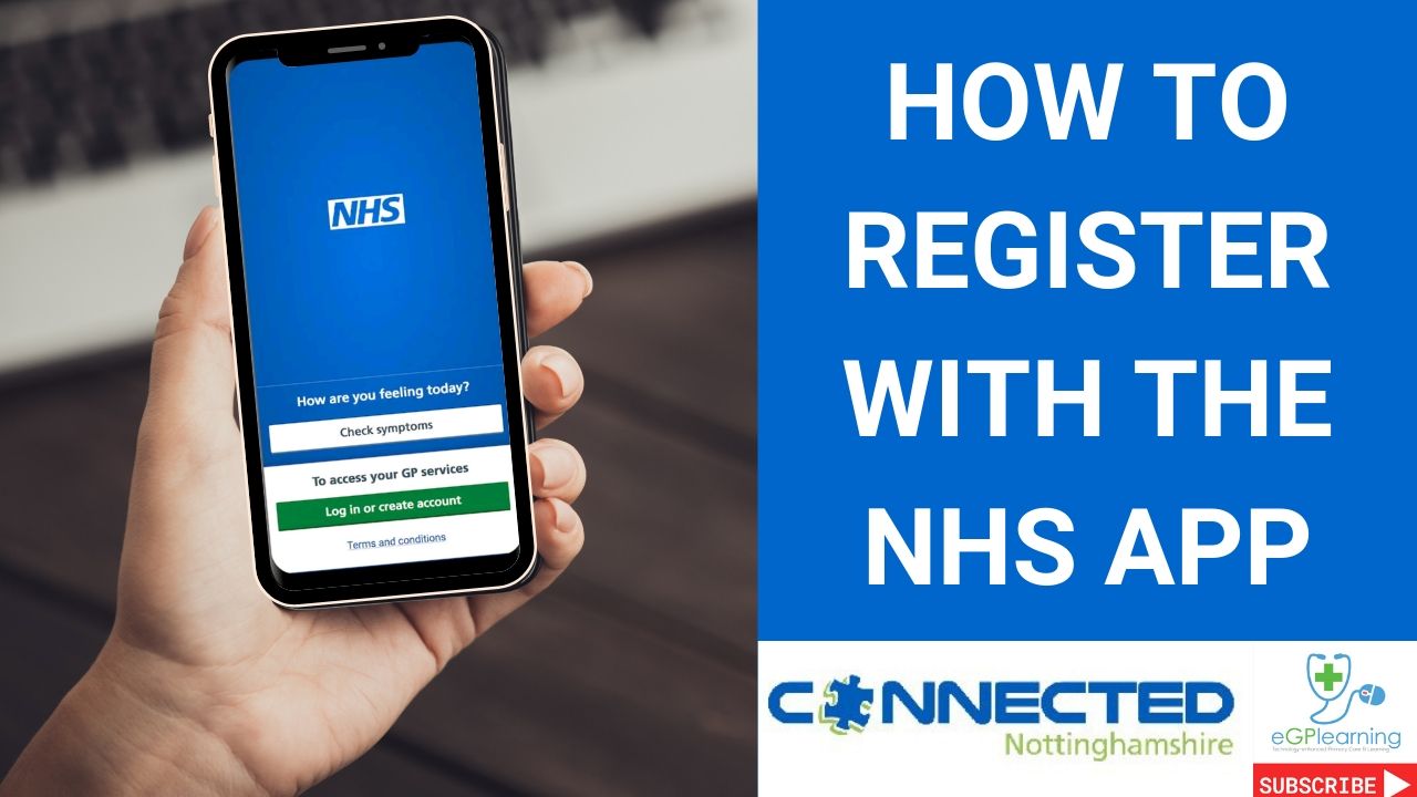 register with the nhs app electronic check register app
