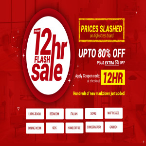 12HR Flash Furniture Sale Up To 80% + Extra 5% Off | Welcome Furniture