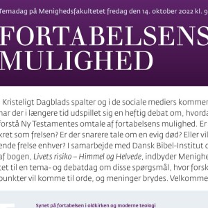 Henrik Stubkjær: Konsekvenser af divergerende syn - om bekendelsestroskab med Confessio Augustana art. 17 som case. 14/10 2022