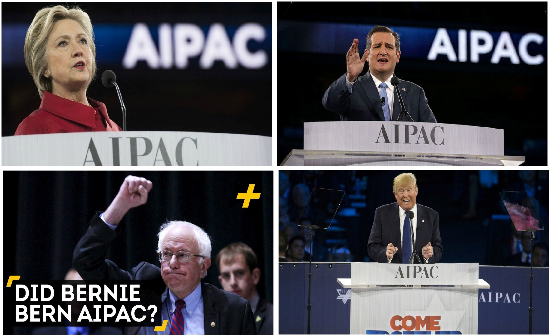 Major Presidential Candidates Except the Bern Pledge Allegiance to AIPAC and Israel