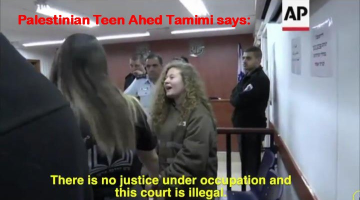 Palestininan Teenager Ahed Tamimi Stands Up to Israel's Military Kangaroo Court
