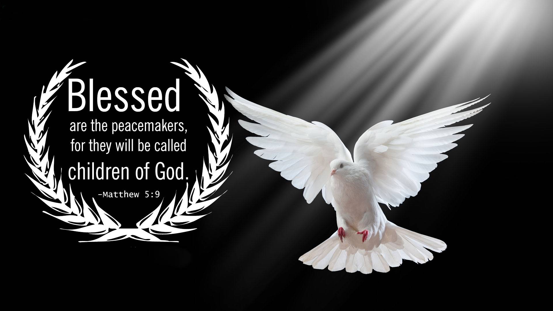 Jesus said "Blessed are the Peacemakers" and He meant It