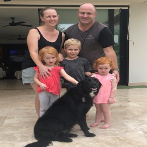 Tony Duffy, Alicia Smith and family plucked to safety by the SES Rescue Helicopter 27Jan2019