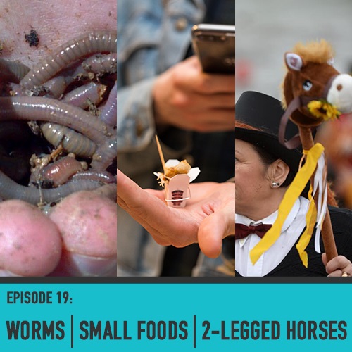 Worms, Small Foods and 2-Legged Horses - Episode 19 Worms, Small Foods and 2-Legged Horses - Episode 19