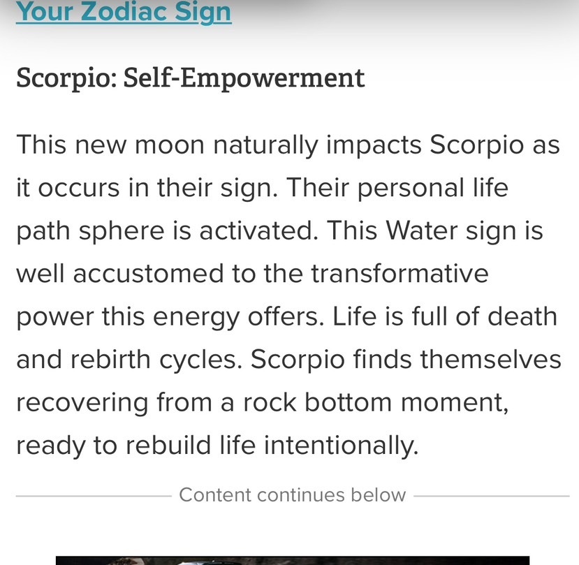 New Moon In Scorpio