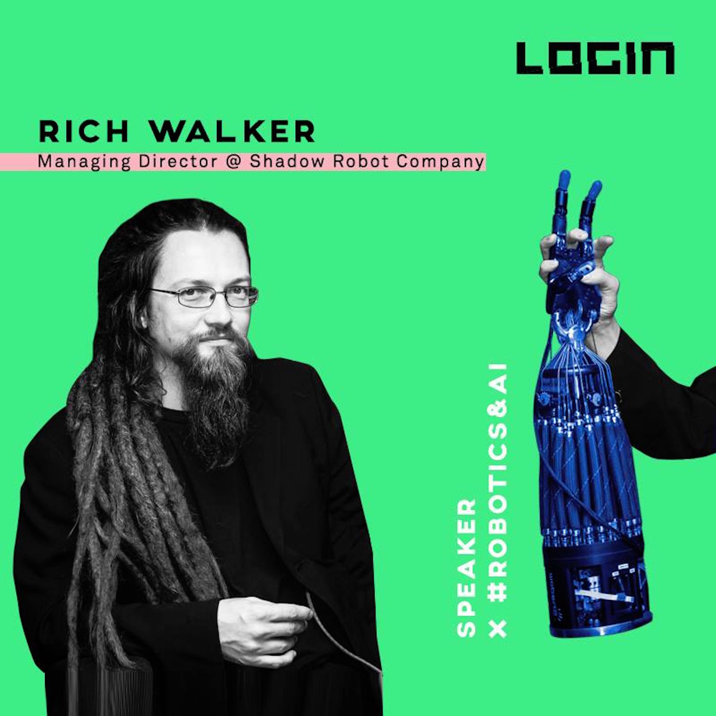 Rich Walker talks dextrous robot hands &amp; open innovation at Login 2018