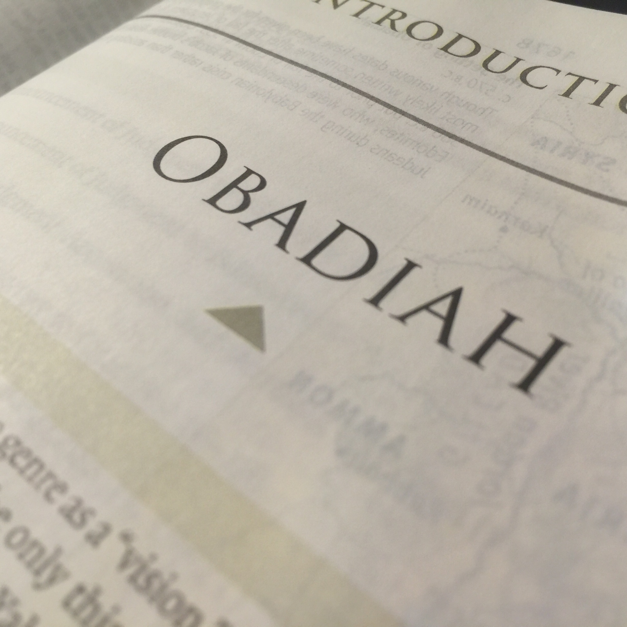 The Book of the Twelve: Obadiah