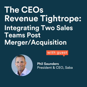 The CEO’s Revenue Tightrope: Integrating Two Sales Teams Post Merger or Acquisition