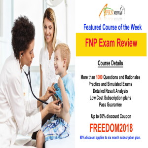 APRN World FNP Certification Review provides more than 1000+ FNP test questions as practice quizzes and simulation exams.