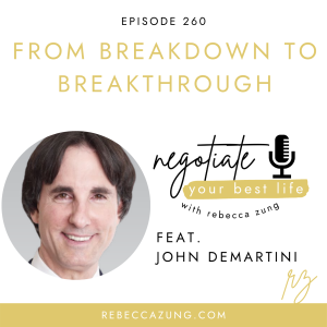 "From Breakdown to Breakthrough: Using Life's Crises to Unleash Your Full Potential" with Dr. John Demartini on Negotiate Your Best Life with Rebecca Zung #260