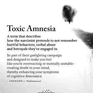 Narcissistic Personality Disorder-Narcissistic Amnesia 🤔💡