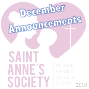 2018-12-12: December Announcements