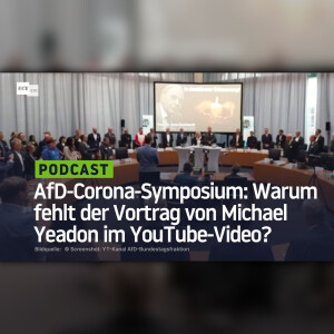 AfD-Corona-Symposium: Warum fehlt der Vortrag von Michael Yeadon im YouTube-Video?
