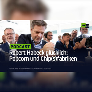 Robert Habeck glücklich: Popcorn und Chip(s)fabriken
