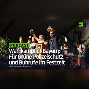 Wahlkampf in Bayern: Für Özdemir und Schulze (beide Grüne) Polizeischutz und Buhrufe im Festzelt