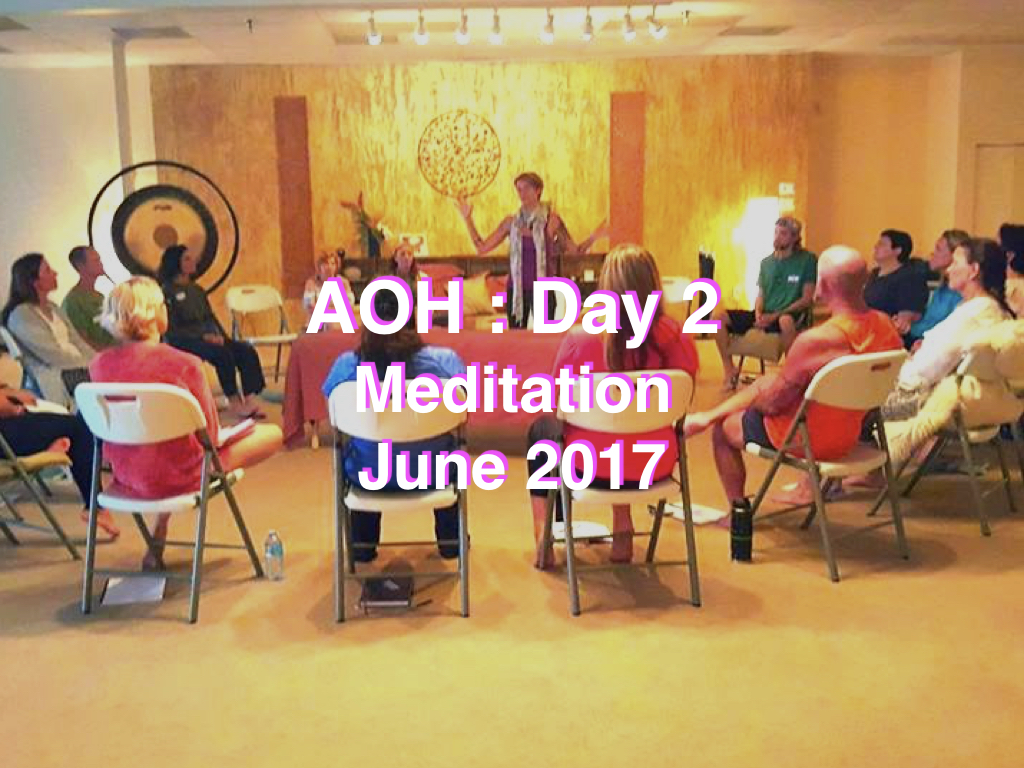 AOH : Day 2 Meditation June 2017