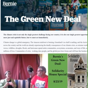 Yana & Matt Talk About Bernie’s Green New Deal--Solidarity House Special (8/23/19)