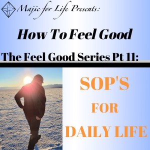 Episode 297 How to Feel Good...  The Feel Good Series Pt 11:  SOP's FOR DAILY LIFE