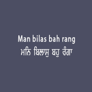 Man Bilas Bahu Rang Ghana (Sri Guru Granth Sahib Page 42)