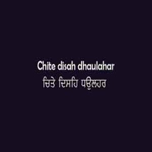 ਚਿਤੇ ਦਿਸਹਿ ਧਉਲਹਰ (Sri Guru Granth Sahib Page 62)