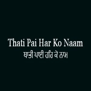 ਥਾਤੀ ਪਾਈ ਹਰਿ ਕੋ ਨਾਮ (Sri Guru Granth Sahib Page 196)