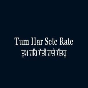 Tum Har Sete Rate (Sri Guru Granth Sahib Page 209)