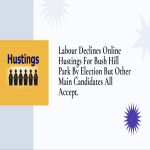 Online Hustings For Bush Hill Park By Election