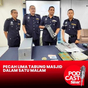 Pecah lima tabung masjid dalam satu malam