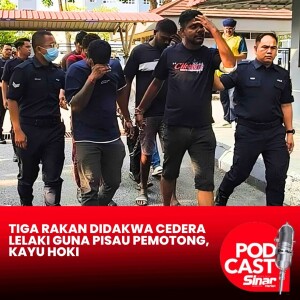 Tiga rakan didakwa cedera lelaki guna pisau pemotong, kayu hoki