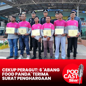 Cekup peragut: 6 'Abang Food Panda' terima surat penghargaan