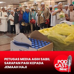 Petugas media agih sabil sarapan pagi kepada jemaah haji
