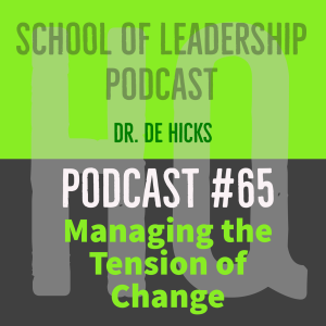 When ”Go!” Meets ”Slow Down! Not So Fast, Buddy!”  Managing the Tension of Change: Podcast #66