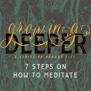 7 Steps on How to Meditate  (Growing Deeper; a series on Romans 1:21 - Part 5)