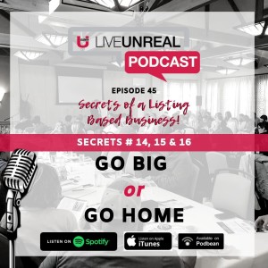 Secrets of a Listing Based Business - Secret #14, 15, & 16: Go Big or Go Home