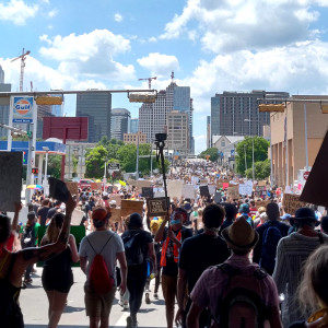 Chants on a March for Justice - Thousands of protesters in Austin