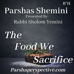 Parshas Shemini, the food we sacrifice.