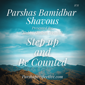 Parshas Bamidbar & Shavous, step up and be counted!