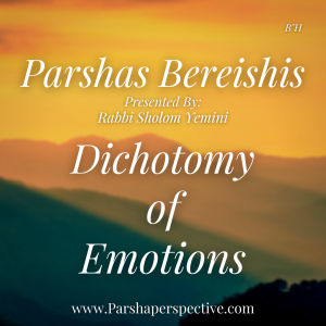 Parshas Bereishis, the dichotomy of emotion