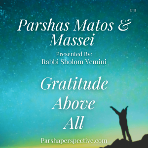 Parshas Matos & Massei, gratitude above all