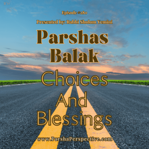 Parshas Balak: Choices and Blessings