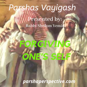 Parshas Vayigash, forgiving one’s self.