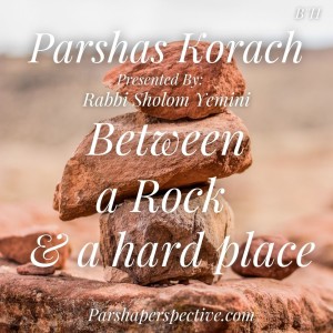 Parshas Chukas, between a rock and a hard place.