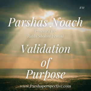 Parshas Noach: validation of purpose