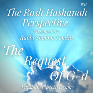 Your request of G-d, the Rosh Hashanah Perspective