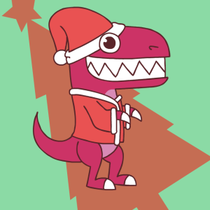 Silent Night. Fancy Night: A dinosaur christmas