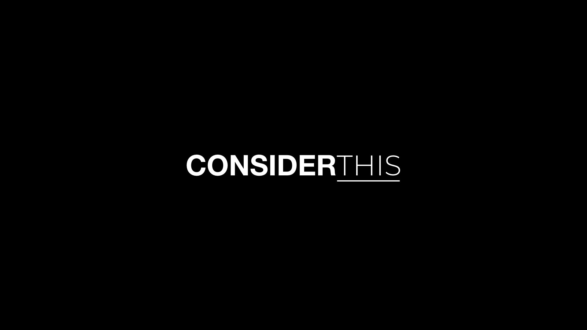 CONSIDER THIS | Aaron Holbrough